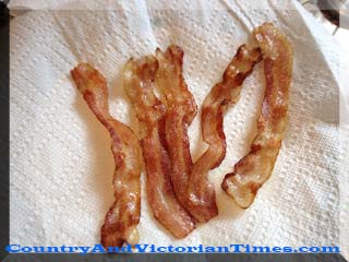 bacon boil water fry cook healthy country and victorian times