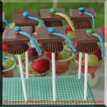 grad graduation hat recees candy bar mini sucker www.countryandvictoriantimes